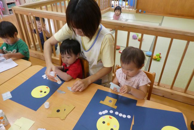 製作あそび「十五夜」